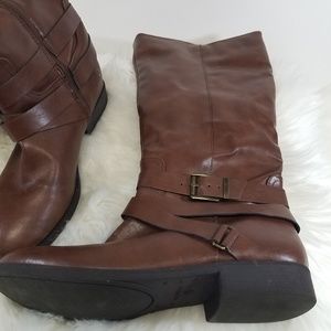 Lolah | Brown Faux leather boots | size 10